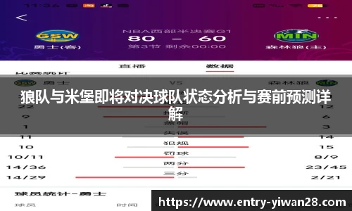 狼队与米堡即将对决球队状态分析与赛前预测详解